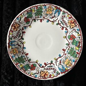 Set of 6 Fiesta 9" Luncheon Plates Gingerbread Holiday Betty Crocker Rare GUC